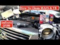 How to clean Mass Air Flow Sensor and Throttle Body on Infiniti QX80 without LEARNING