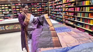 Tnagar Kanchipuram Pachaiyappas Kalyana Pudavai Budgetla 😍| Pure Soft Silk Digital Half \u0026 Half Pattu