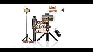 selfie stick k07 Integrated tripod| bluetooth | wireless| unboxing | review | how to replace battery