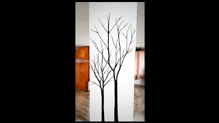 Tree Wall Painting| Easy Wall Decorations|FidhaArt |#Shorts
