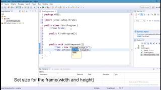 First GUI program- How to create a JFrame using eclipse(Programmatically)