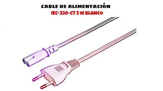 Cable de alimentacion IEC-320-C7 3 M Blanco distribuido por CABLEPELADO ®