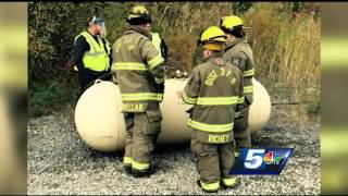 First responders practice propane evacuation drill