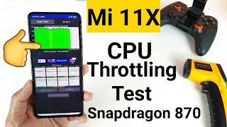 Mi 11X CPU throttling test 100% battery test