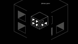 Python Turtle 3D Cube Design #python #programming #pythonturtlegraphics #shorts