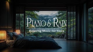 Unlock Deep Sleep 😴 Gentle Rain Sounds and Soothing Music in The Warm Cozy Bedroom 🌧️