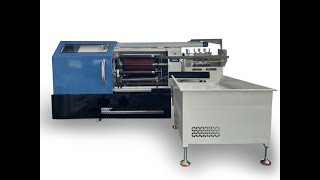 RET-332A 3 Shafts Coreless Stretch Film Rewinding Machine