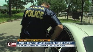 More than 100 arrested in crime sweep