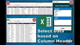 Select specific data based on the selected header using VBA