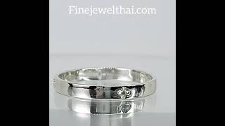 Finejewelthai-แหวนมินิมอล-แหวนเพชร-แหวนเงินแท้-เพชรสังเคราะห์-Diamond-CZ-Silver-Ring-R3057cz