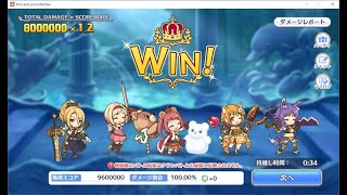 【プリコネR】2月クランバトル　1段階目　ライライ　800万フルオート