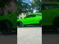 lamborghini urus peels off sounds like wild animal $300k green machine lamborghini urus shorts