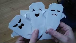 Halloween Crafts. Easy Origami Ghost/ Duszek Origami dla początkujących na Halloween