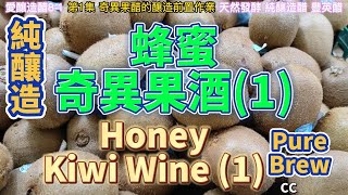 原創 純釀造(全過程) 蜂蜜奇異果酒(1) CC 天然發酵Honey Kiwi Wine (1) ハニーキウイワイン（1）蜂蜜猕猴桃酒(1) [愛釀造醋8-1]台灣南庄豐英醋