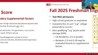CSU and UC College Application Webinar