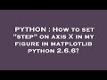 PYTHON : How to set 