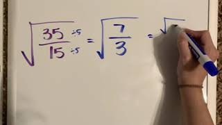 Rationalizing a Denominator - Ex 1