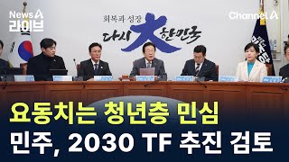 요동치는 청년층 민심…민주, ‘2030 TF’ 추진 검토 / 채널A / 뉴스A 라이브