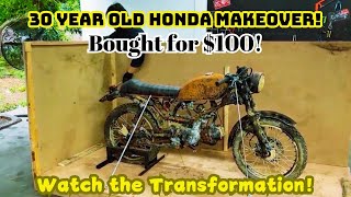 30 Year Old Rusty Honda | Bought for $100 & Rebuilt by Hand into a Classic! | DIY Repair Solutions.