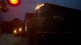 NS 9772 (Rare whiteface Dash 9) leads NS 130 before hurricane! (Filmed 9/10/24)