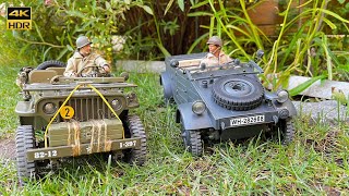 FMS 1/12 Kubelwagen Type 82 \u0026 Willys Jeep - capturing a type 82