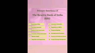 Primary function of RBI (Reserve bank of India ) | function of RBI#rbi#banking