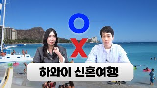 하와이 신혼여행 오해와 진실 ⭕ | ❌