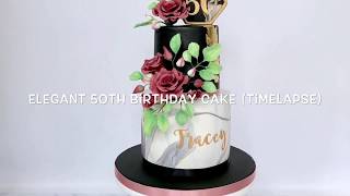 Elegant Birthday Cake (Timelapse)