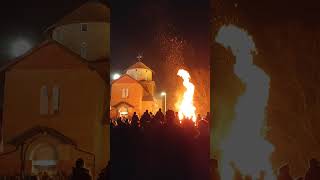 Бадње вече, Црква Св. Петра Цетињског, Ловћенац / Christmas Eve, Church of St. Peter of Cetinje