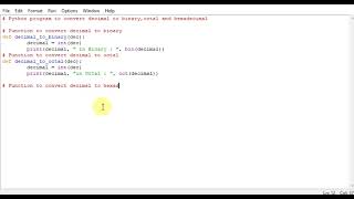 Python program to convert decimal to binary,octal and hexadecimal
