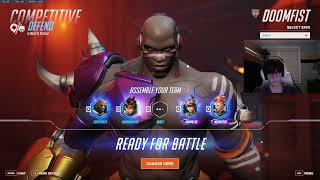 39 ELIMS! CARTIFAN INSANE DOOMFIST GAMEPLAY - KINGS ROW -  OVERWATCH 2 SEASON 14 TOP 500