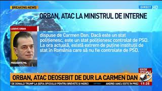 Ludovic Orban, atac dur la adresa ministrului de Interne