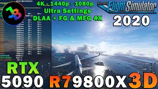 Microsoft Flight Simulator 2020 | RTX 5090 | Ryzen 7 9800X3D | Ultra Settings | 4K - 1440p - 1080p