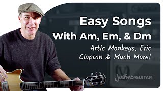 Easy Minor Chord Songs using Am, Dm and, Em