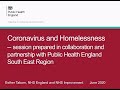 Webinar 21: Infection Prevention and Control in relation to homelessness and rough sleeping