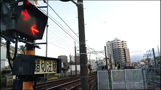 高架化工事中の京成立石3号踏切（R6/8。京成押上線の青砥駅～京成立石駅）京急600形と新1000形、東京都交通局5500形電車。仮線（葛飾区の再開発）Keisei Line TOKYO TRAIN