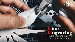 Line engraving tips using vernier caliper （NAZCA NT002 gaianotes) ｜GUNPLA Tutrial