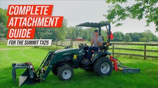 SUMMIT TX25 TRACTOR ATTACHMENT GUIDE. NATIONWIDE SHIPPING!