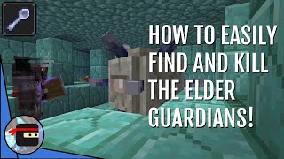 How To QUICKLY & EASILY Find and Kill Elder Guardians! | Minecraft Quick Tips