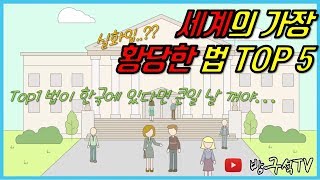 세계에서 가장 황당한 법 TOP 5 (웃긴 것도 있어요ㅋㅋ)