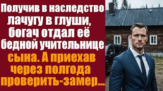 Получив в наследство лагучу в глуши, богач отдал её бедной учительнице сына. А приехав через полгода