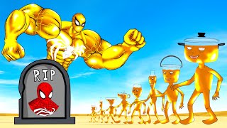 Rescue GOLD SPIDERMAN From Evolution Of MONSTER RADIATION : Returning From The Dead SECRET - FUNNY