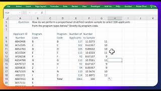 How to Perform Proportional Stratified Sampling in Excel