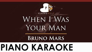 Bruno Mars - When I Was Your Man - HIGHER Key (Piano Karaoke Instrumental)