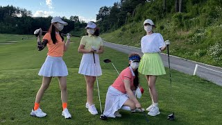 20대 여자 넷이서 골프치면 생기는 일 | 80타 치는 주니어출신 + 체대생까지⛳️