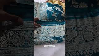 🥰 Green katan silk saree Golden zari weaving