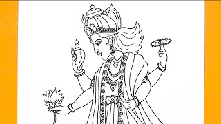 How to Draw Lord Vishnu | Traditional Indian Art”