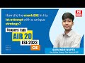 UPSC ESE 2023 | CE | AIR-20 | Saransh Gupta | Toppers' Talk With Ram Teerath Sir | MADE EASY