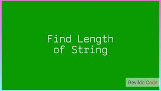 Length of String in javascript | Javascript Full Course |#javascript | #Revildo_code