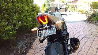 2022 Suzuki GSXR1000 with Yoshimura Titanium carbon Slip on Exhaust + Tail tidy